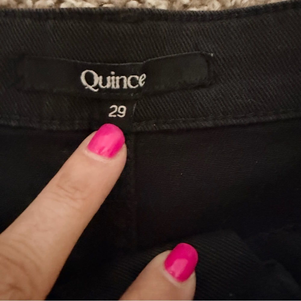Quince organic stretch cotton twill wide leg high rise crop pants woman size 29 - Picture 12 of 15